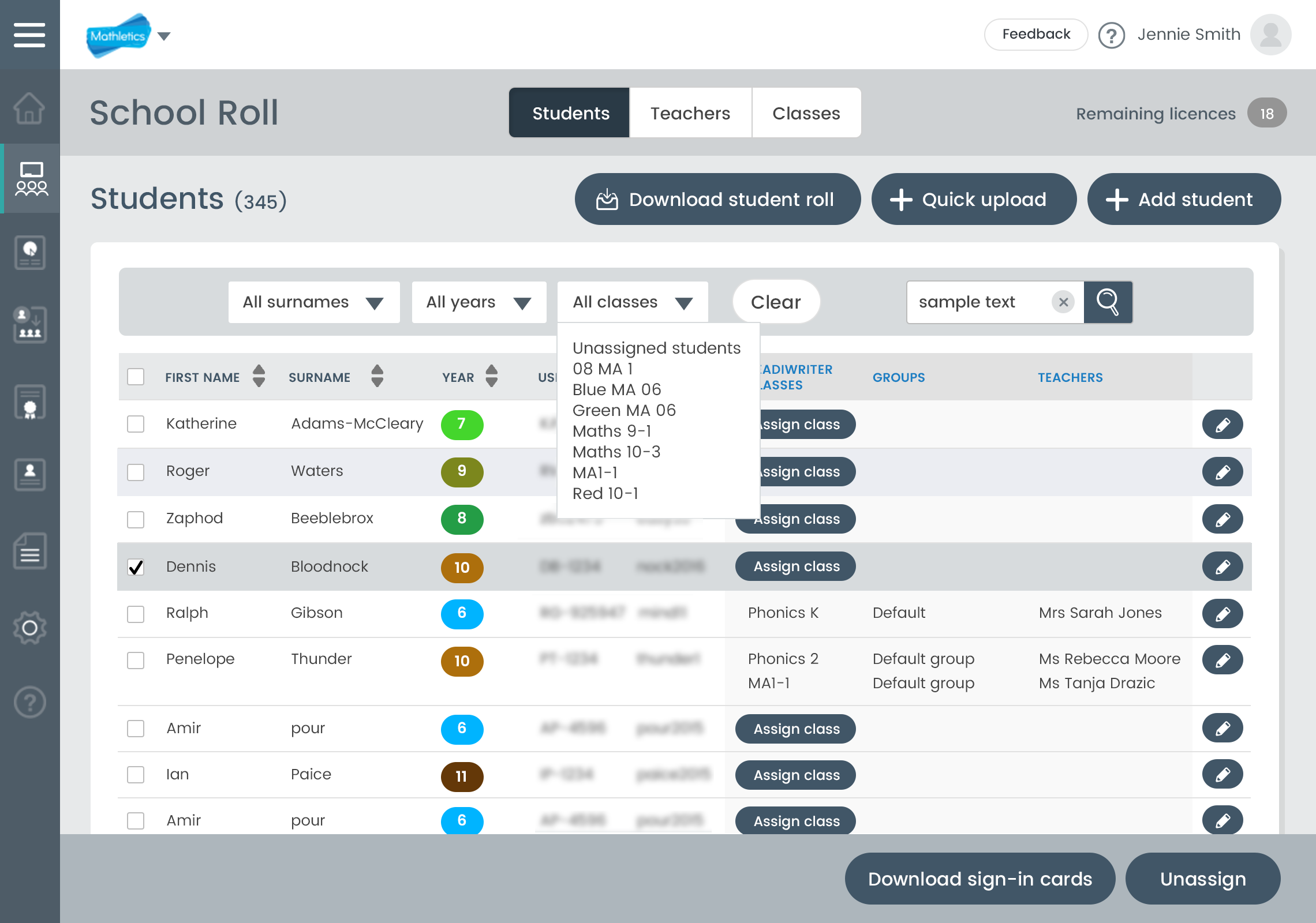 School Roll New System